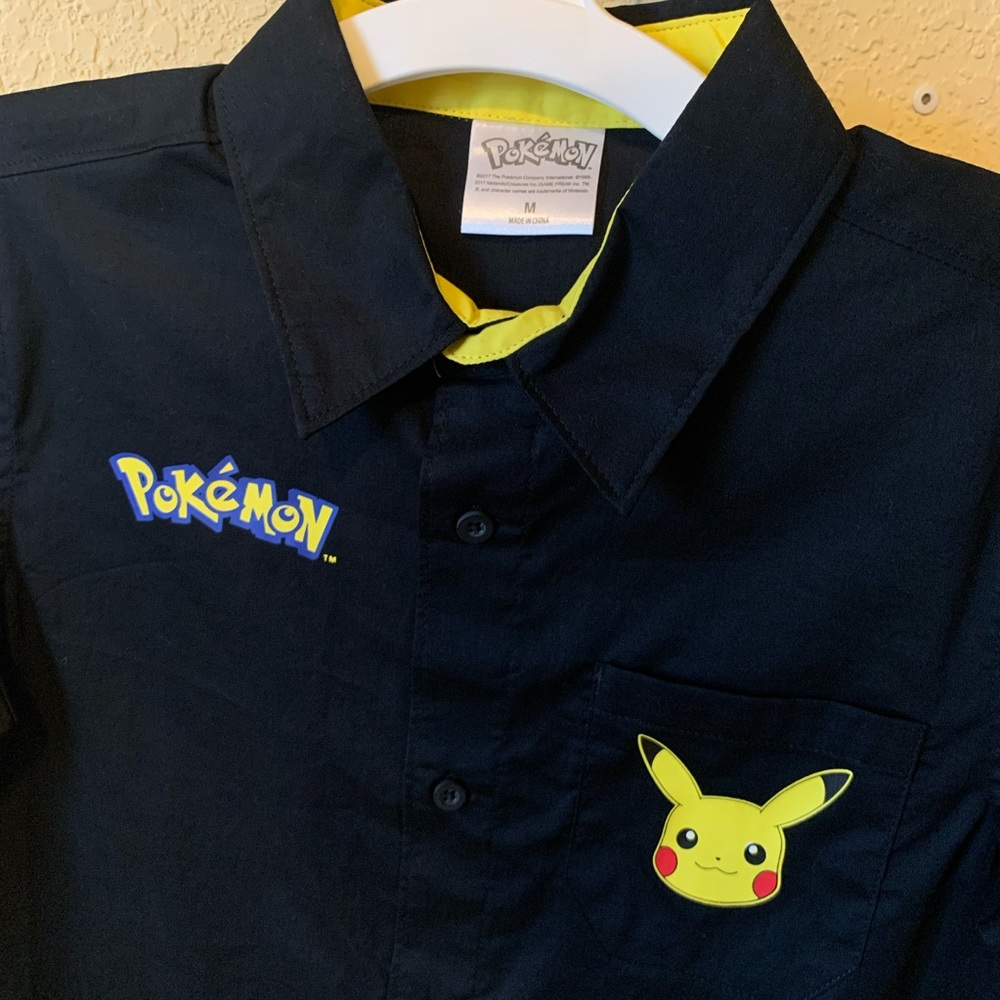Pokémon Black button down shirt